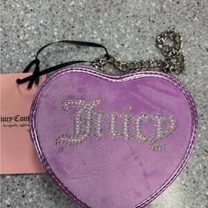 Juicy Couture Purple Heart chain wristlet
